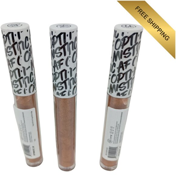 Bh Cosmetics Lip Gloss Say It Shimmer Optimistic AF Brass 0.7 Fl Oz Lot of 3 - Picture 1 of 4